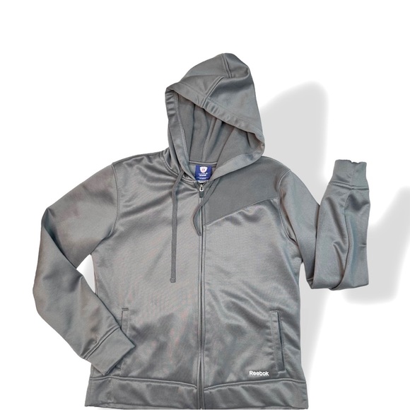 REEBOK Full Zip Logo Hoodie in Brilliant Gray OnField NFL Large - Picture 2 of 8